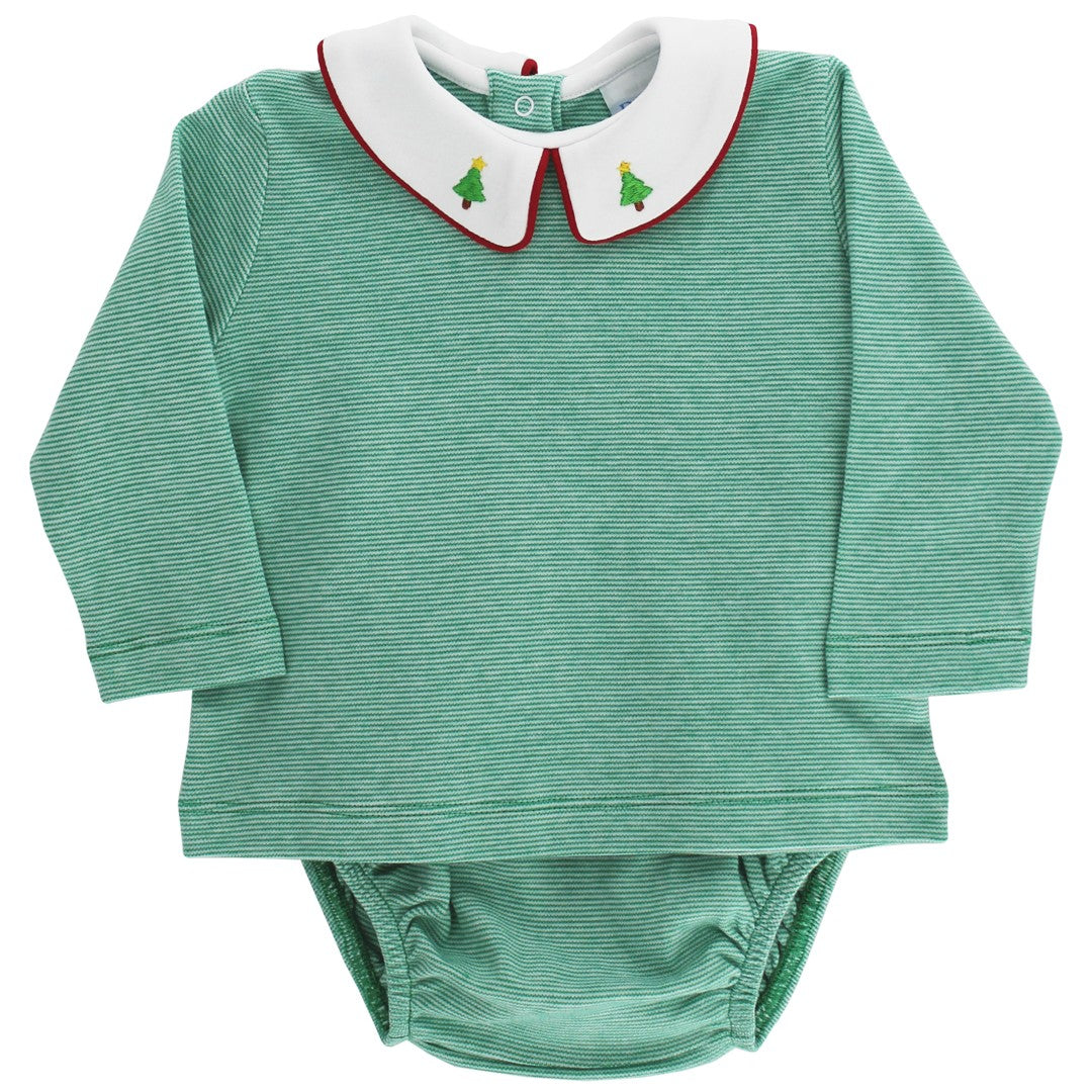 Green Christmas Tree Diaper Set