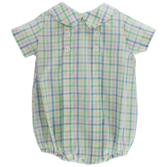 Harlow Pastel Plaid Boy Bubble