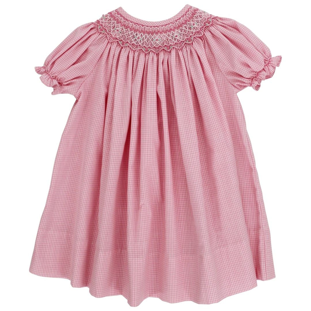 Pink Smocked Bishop Dress