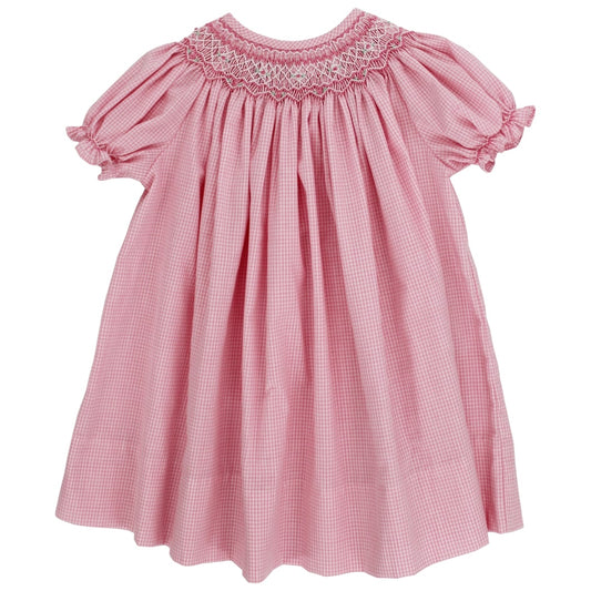 Pink Smocked Bishop Dress