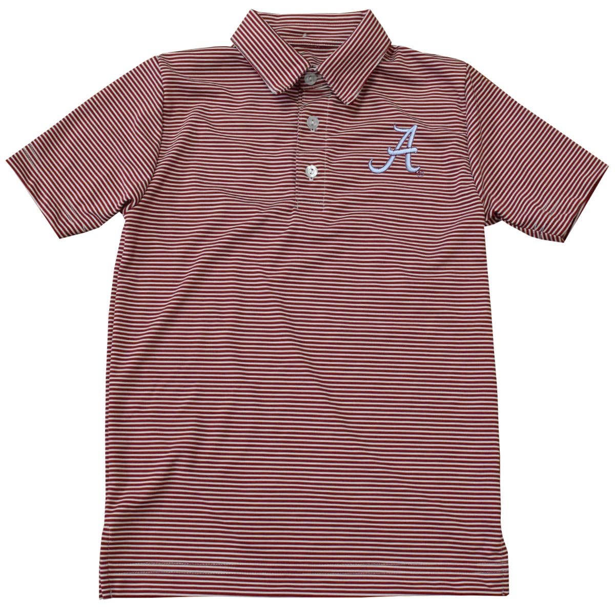 Alabama Logo Embroidered Stripes Polo