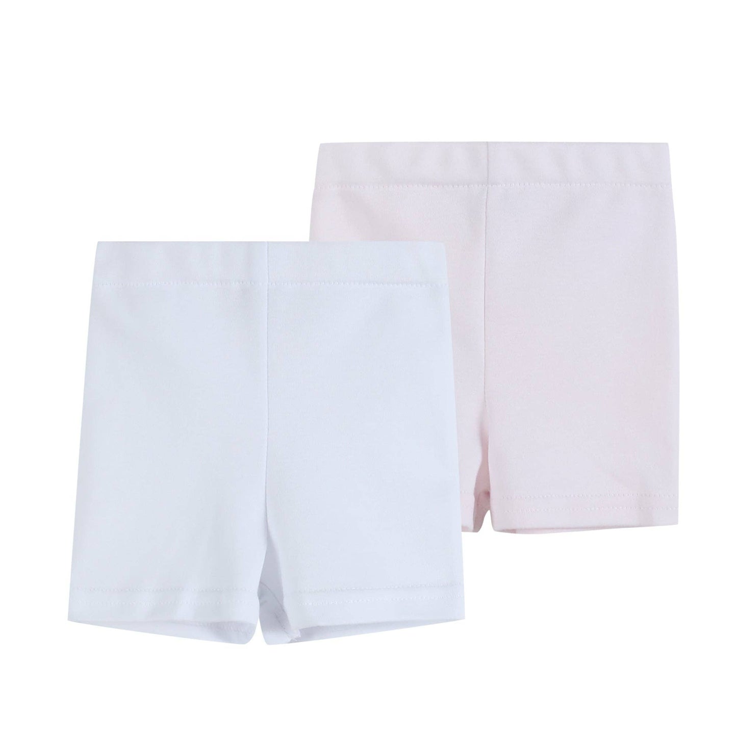 White & Pink Girls Dress Undershorts 2 Pack