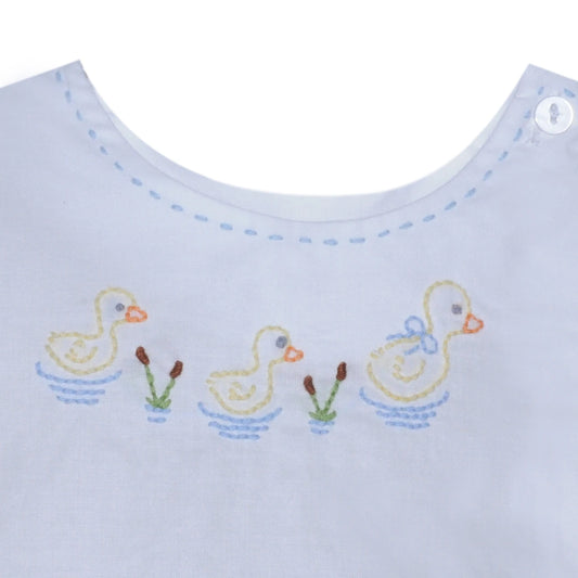 White Riley Boy Diaper Set - Ducks