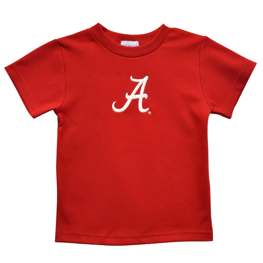 Alabama Embroidered Logo Red TShirt