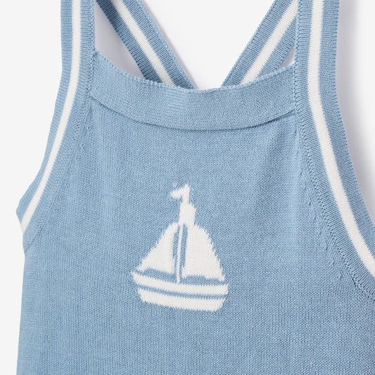 Blue Nautical Knit Overall