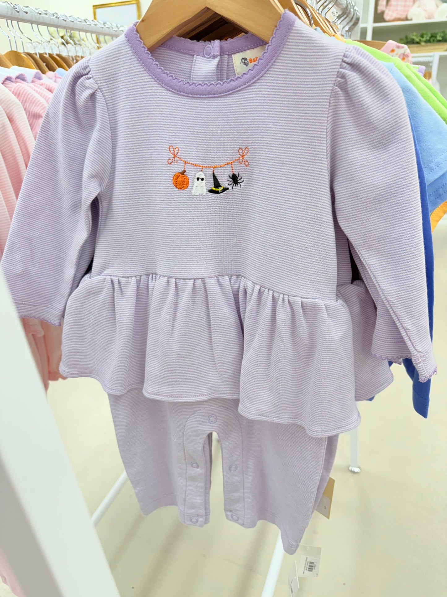Halloween Purple Flounce Romper