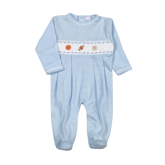 Sport Hand Smocked Pima Footie
