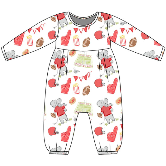 Game Day Elephant - James Romper *PREORDER
