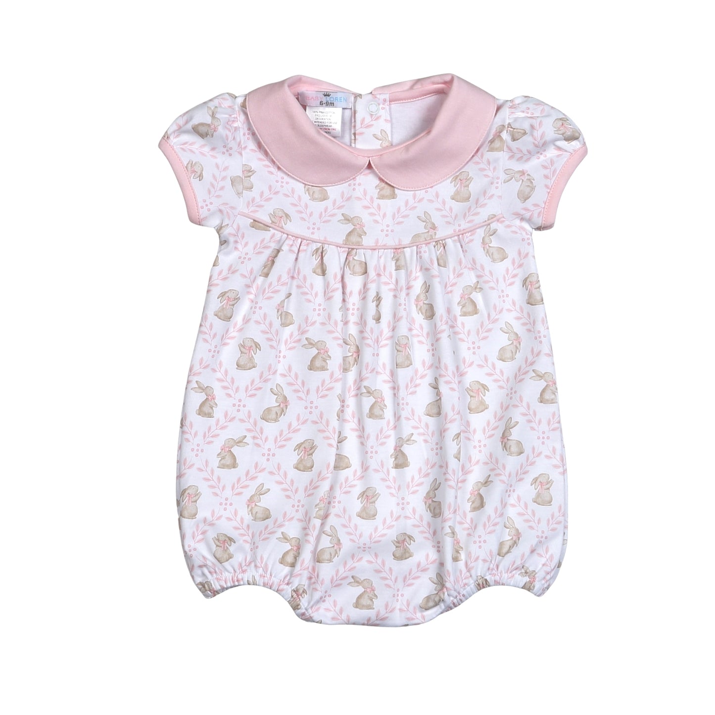 Light Pink Bunnies Pima Bubble