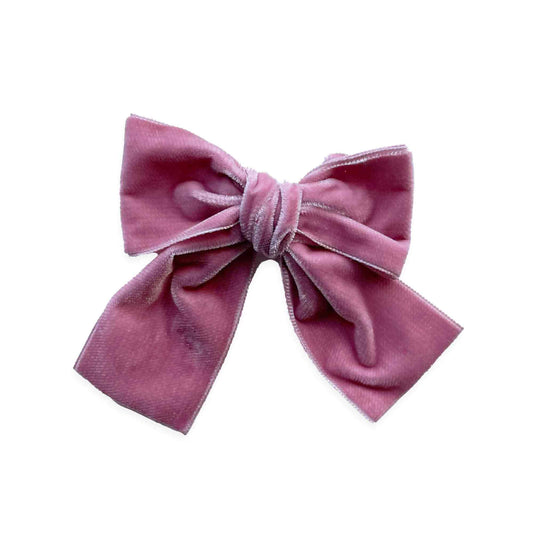 Sailor Bow Dusty Pink Velvet