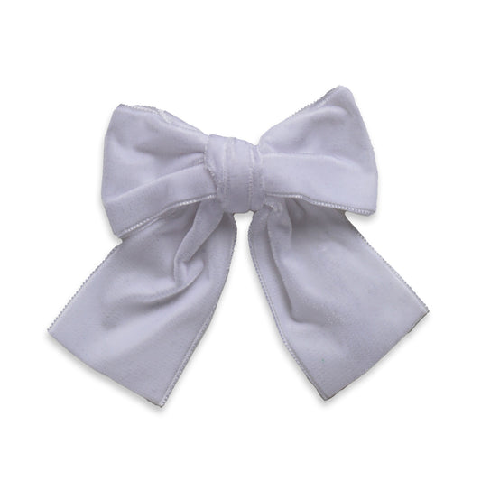 Sailor Bow White Velvet