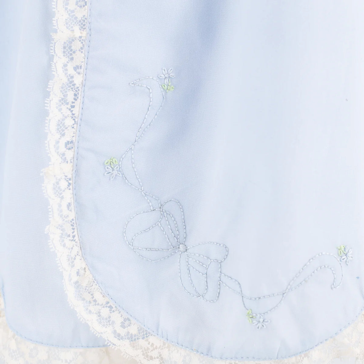 Baby Gown with Bonnet - Light Blue