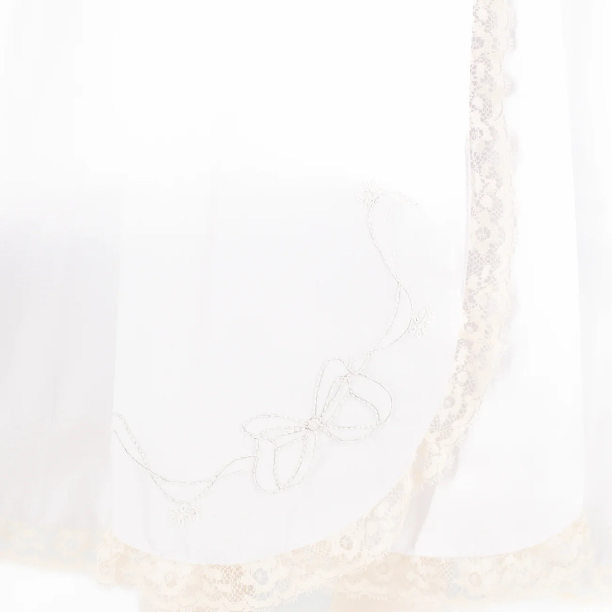 Baby Gown with Bonnet - White