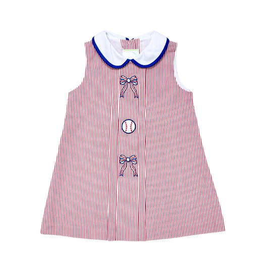 Baseball Seersucker Robyn Dress