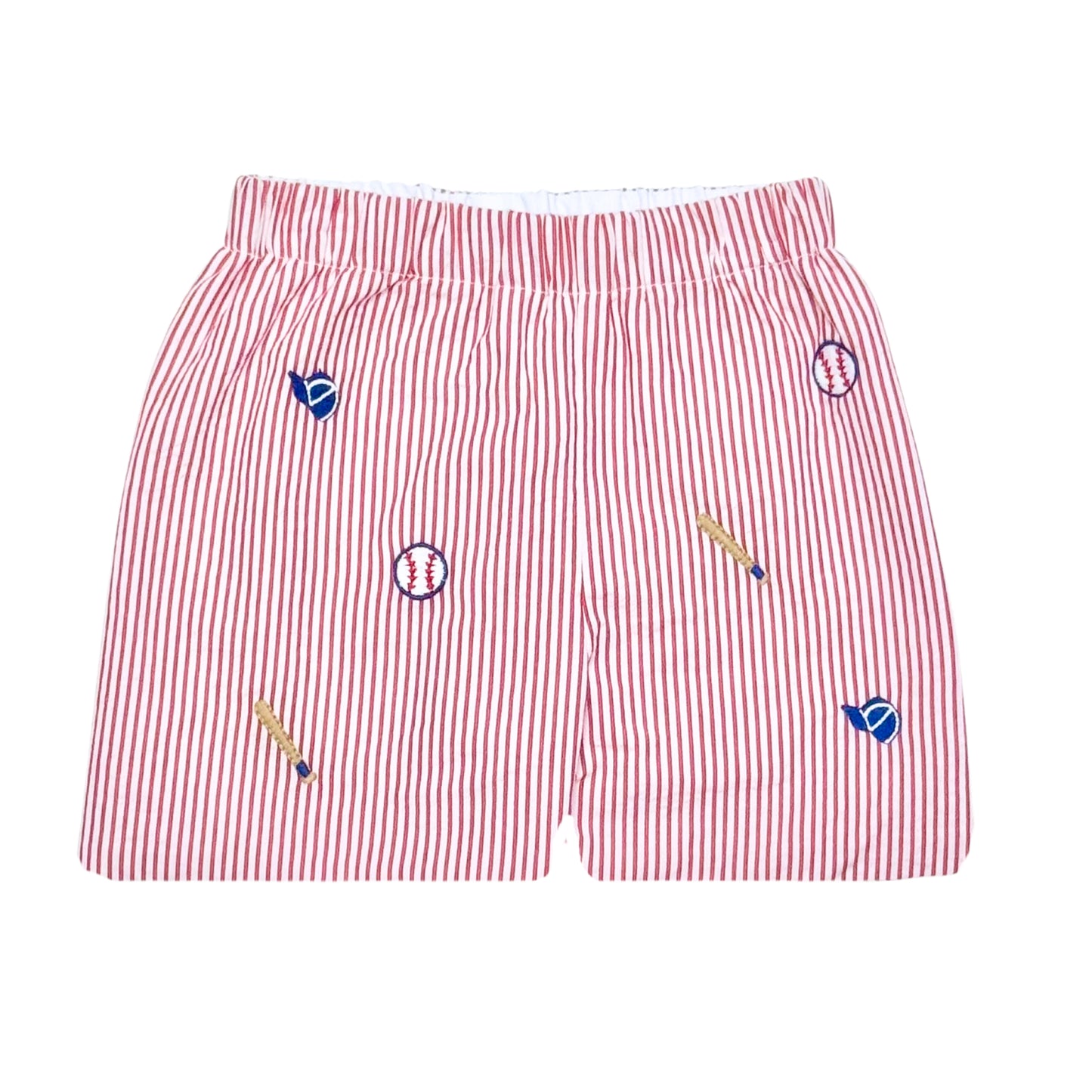 Baseball Red Tee & Seersucker Short Set