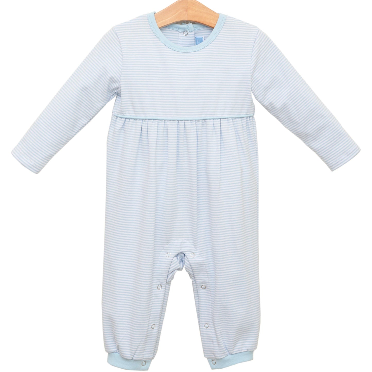 Bennett Romper - Light Blue Stripe