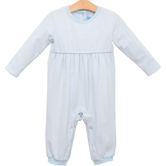 Bennett Romper - Light Blue Stripe