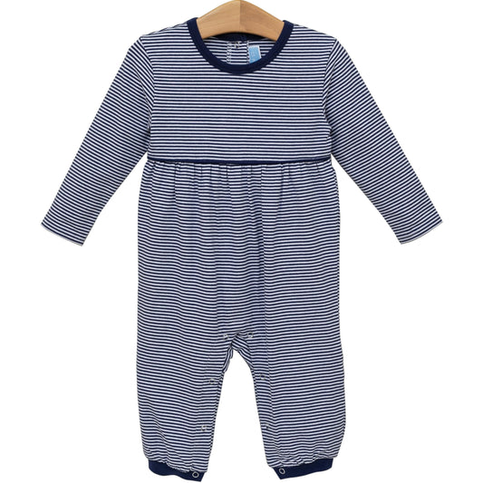 Bennett Romper - Navy Stripe
