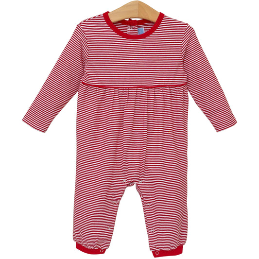 Bennett Romper - Red Stripe