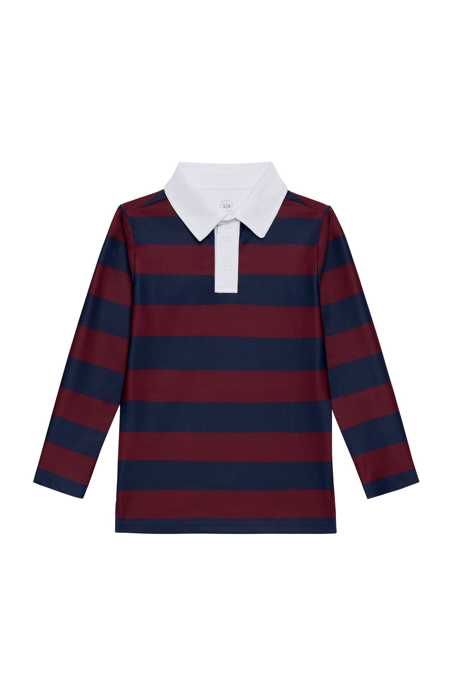 Navy/Maroon Long Sleeve Rugby Polo