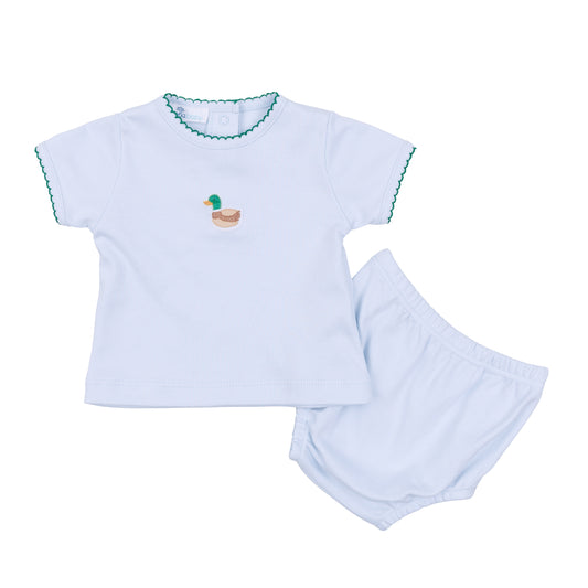 Mini Mallard Blue Diaper Set