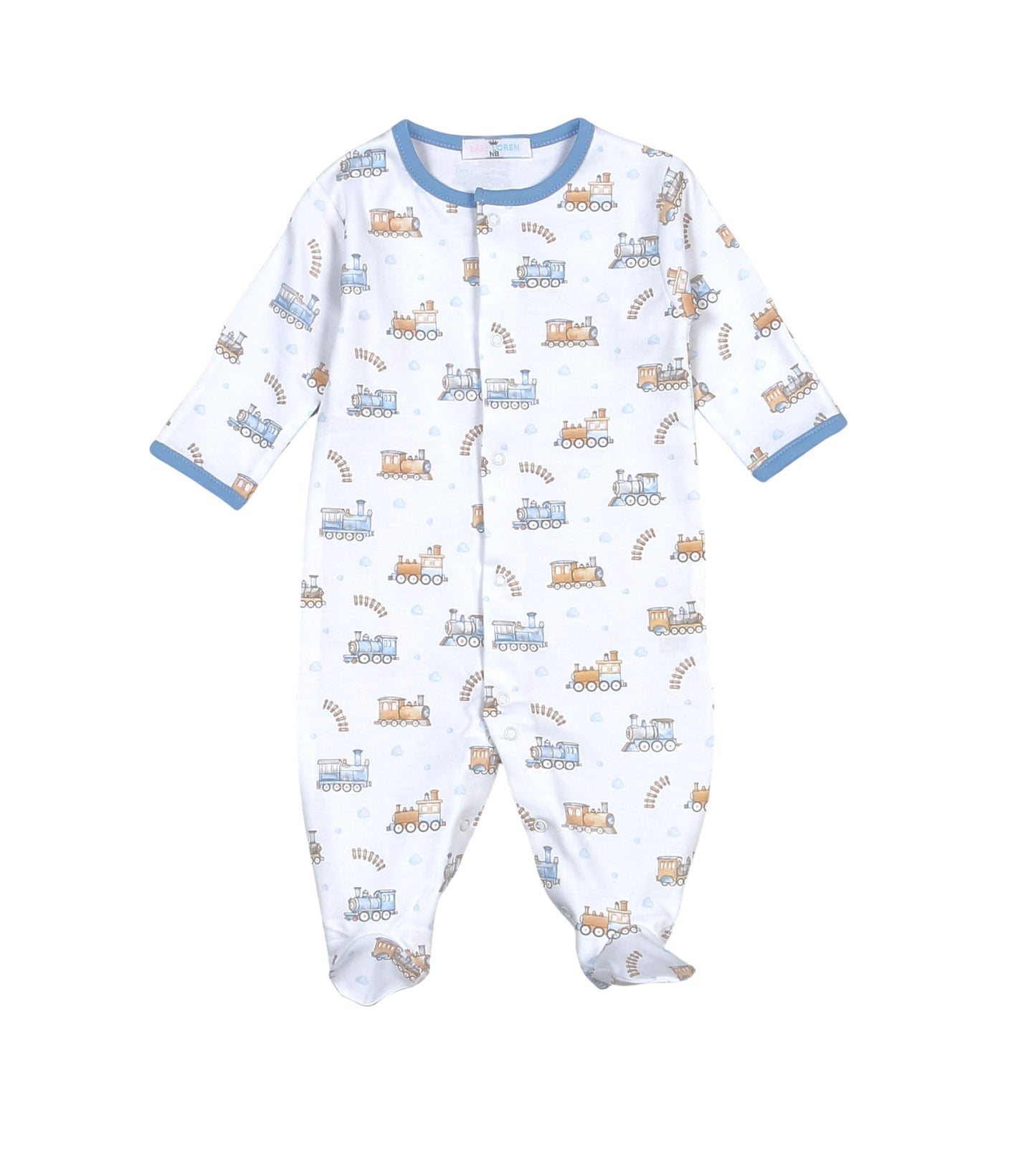 Choo Choo Pima Snaps Footie