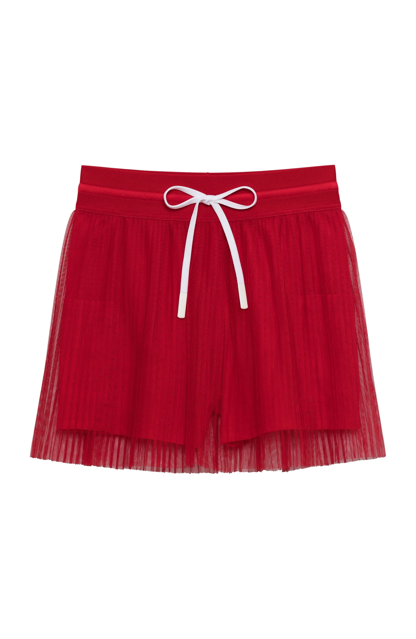 Red Pleated Skirt