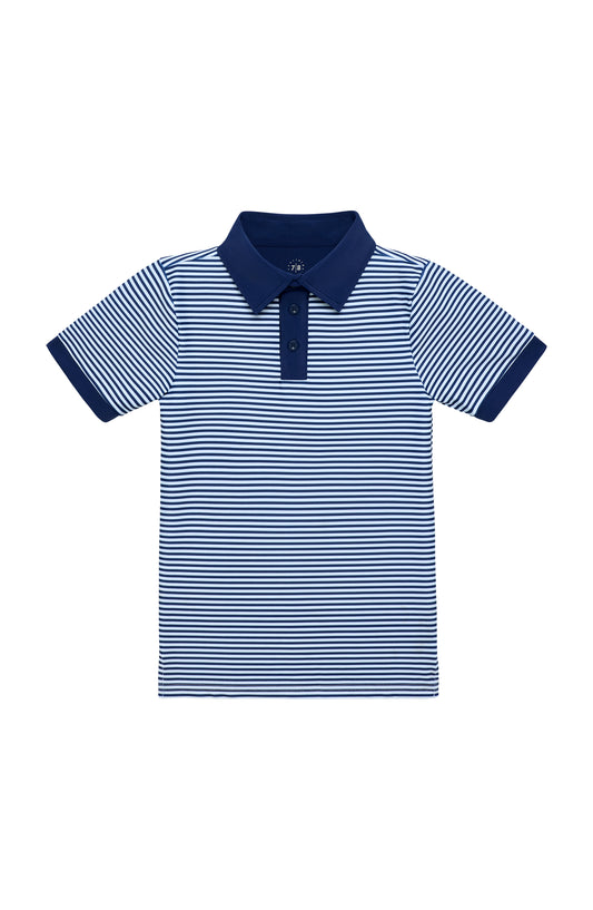 Navy Thin Stripe Polo