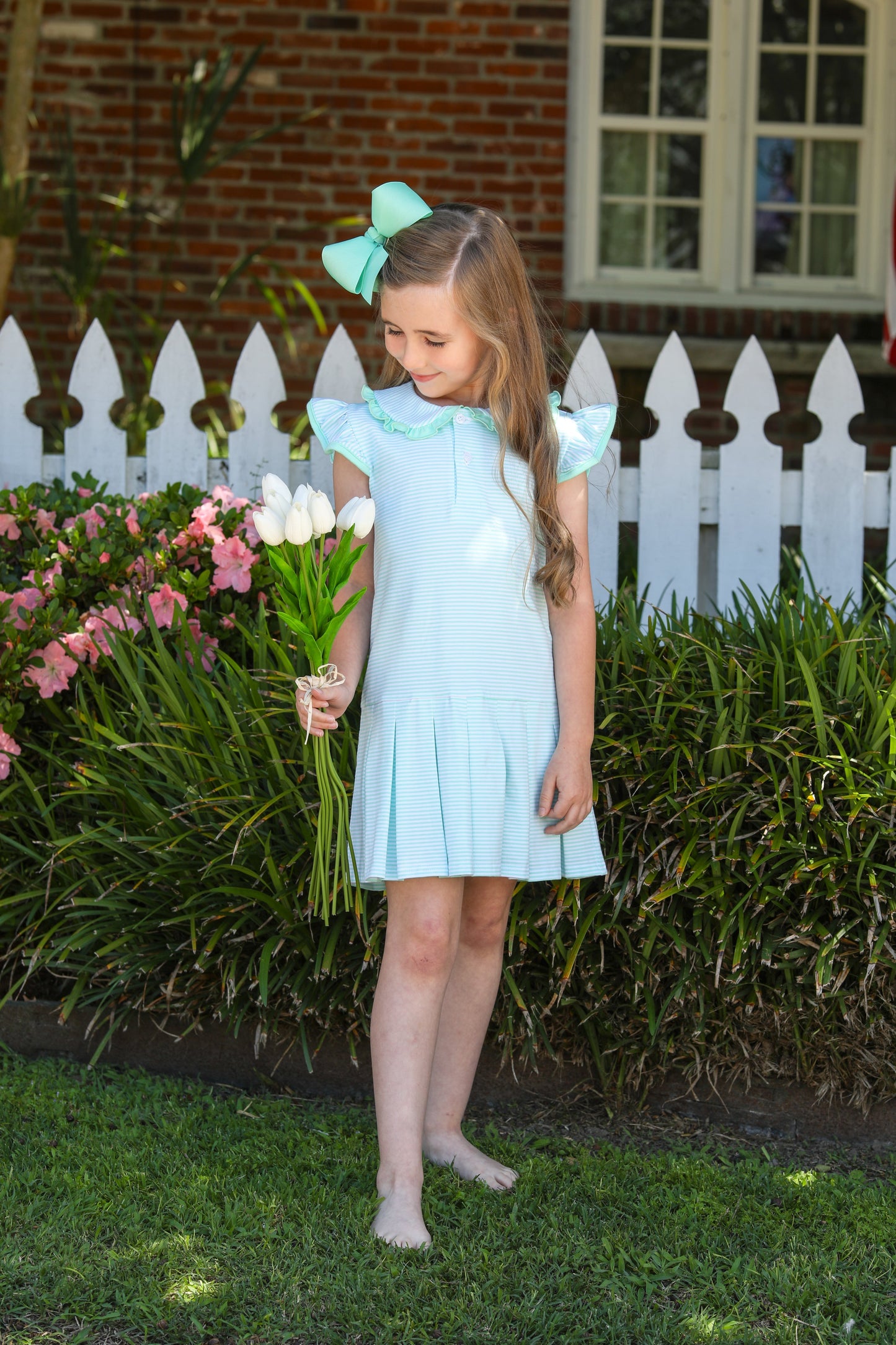 Camilla Dress Mint Stripe