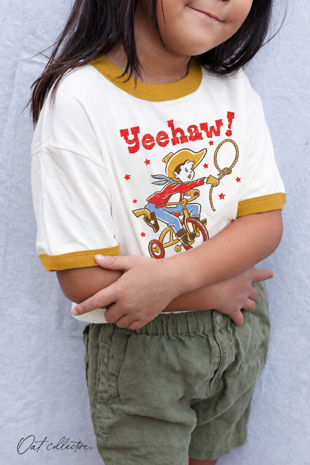 YEEHAW! Toddler Ringer Graphic Top