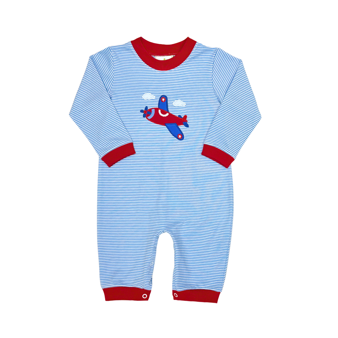 Airplane Blue and Red Luke Romper