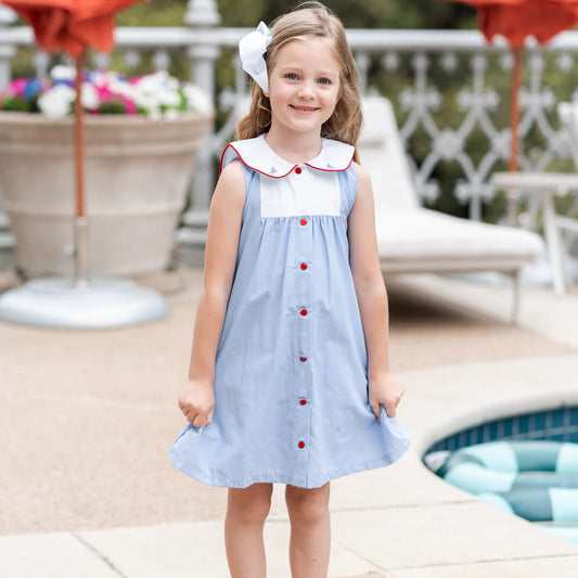Sadie Girl Dress - Nautical
