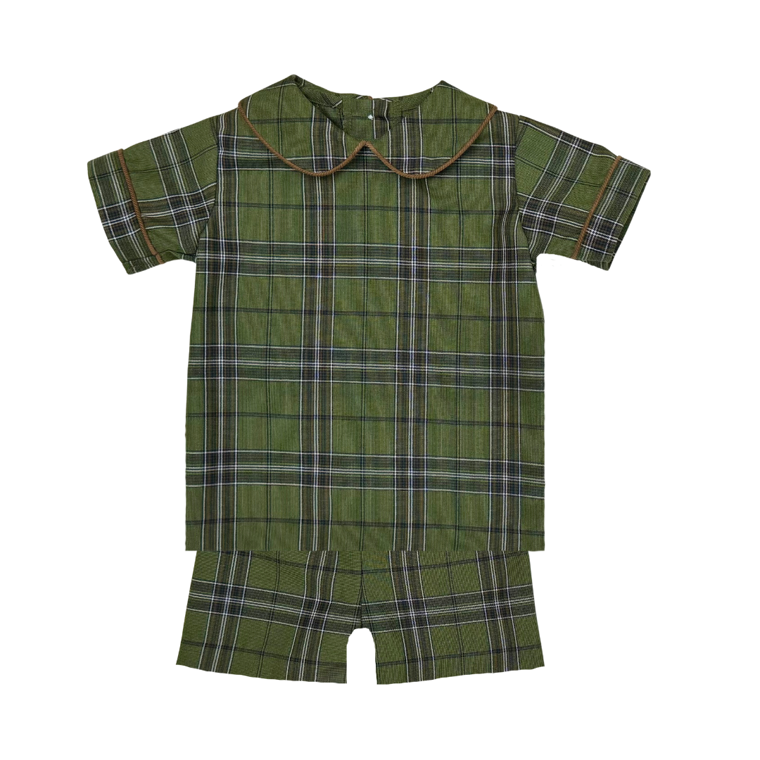 Olive Highland Peter Shorts Set
