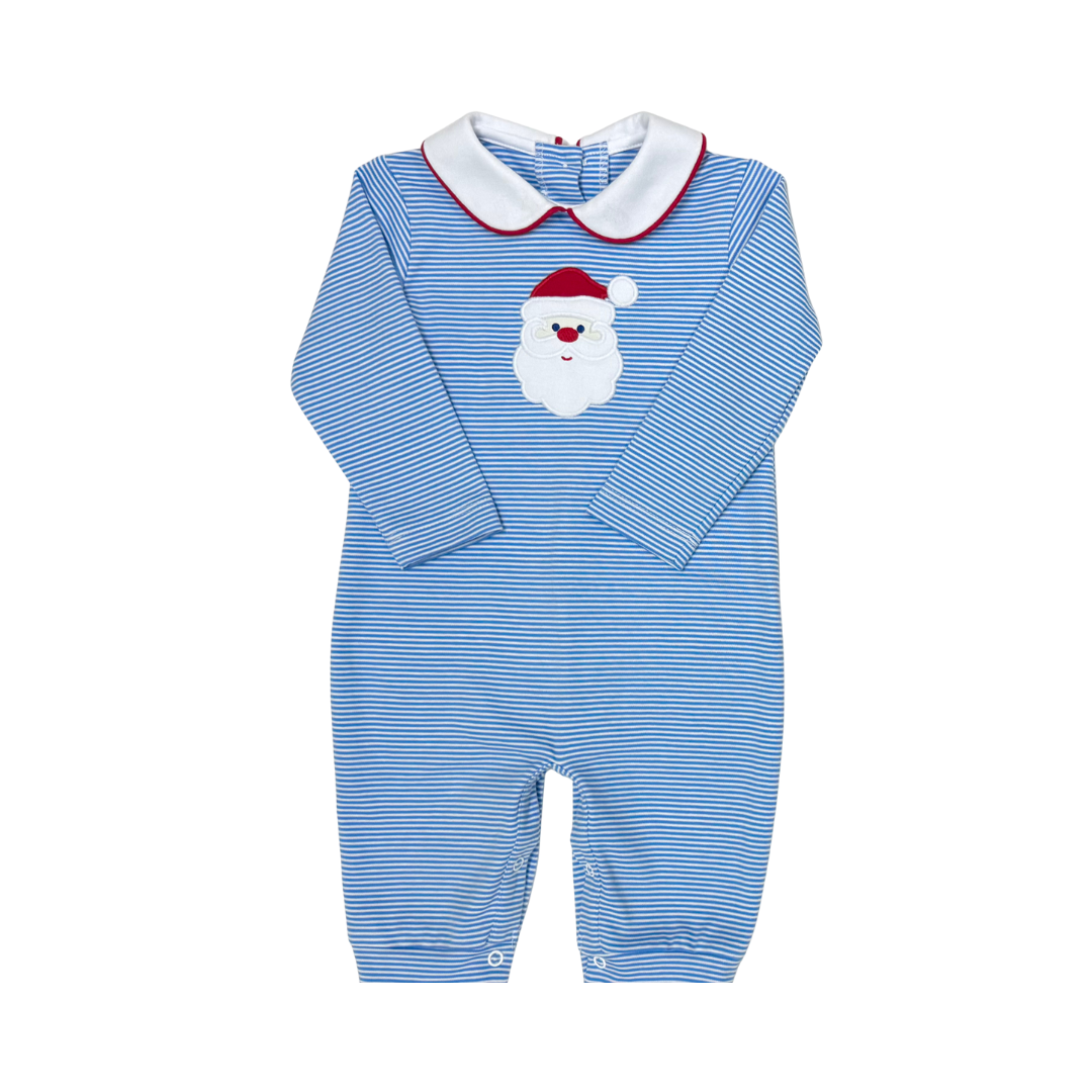 Santa Oliver Romper Periwinkle Knit