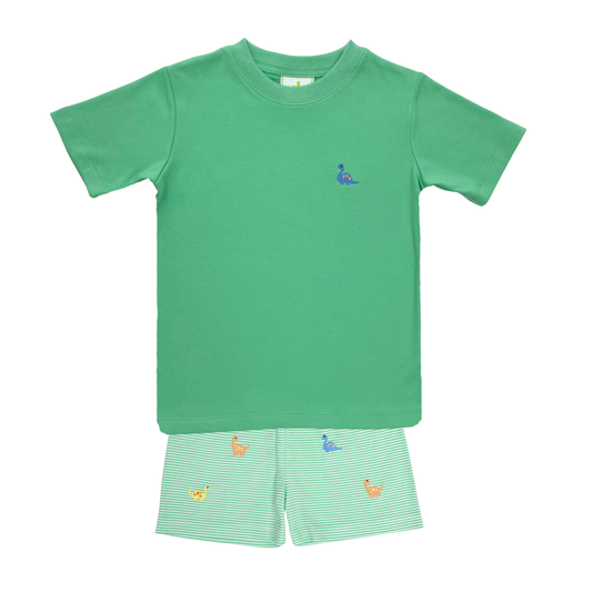 Dino Green Play Tee & Short Set