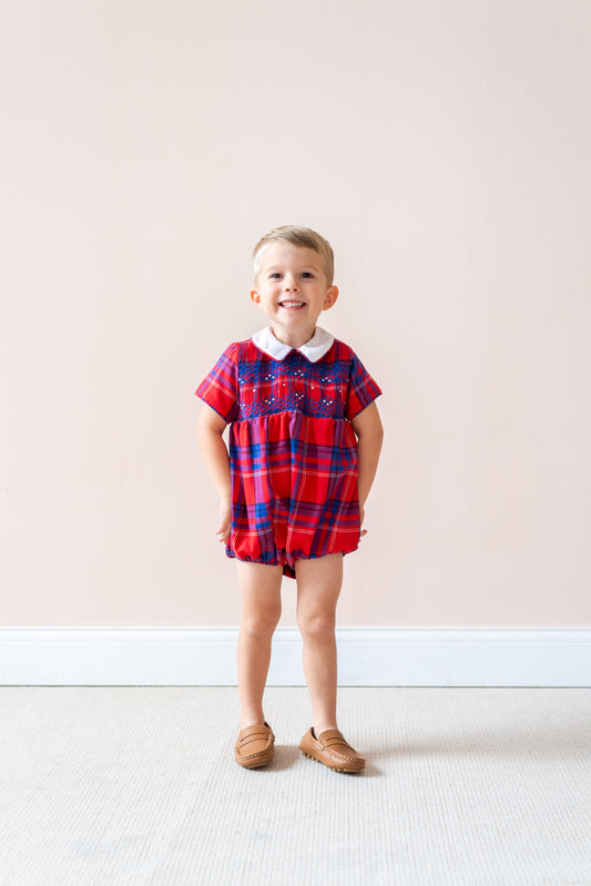 Angelo Boy Bubble - Red Plaid