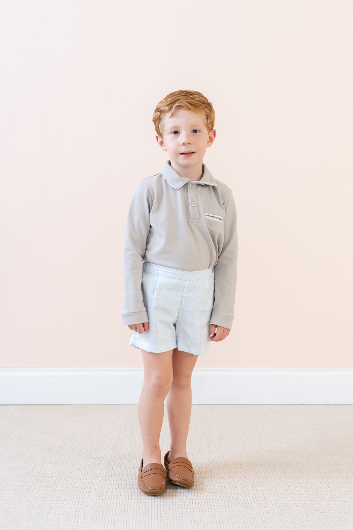 William Boy Set Blue Natural Plaid