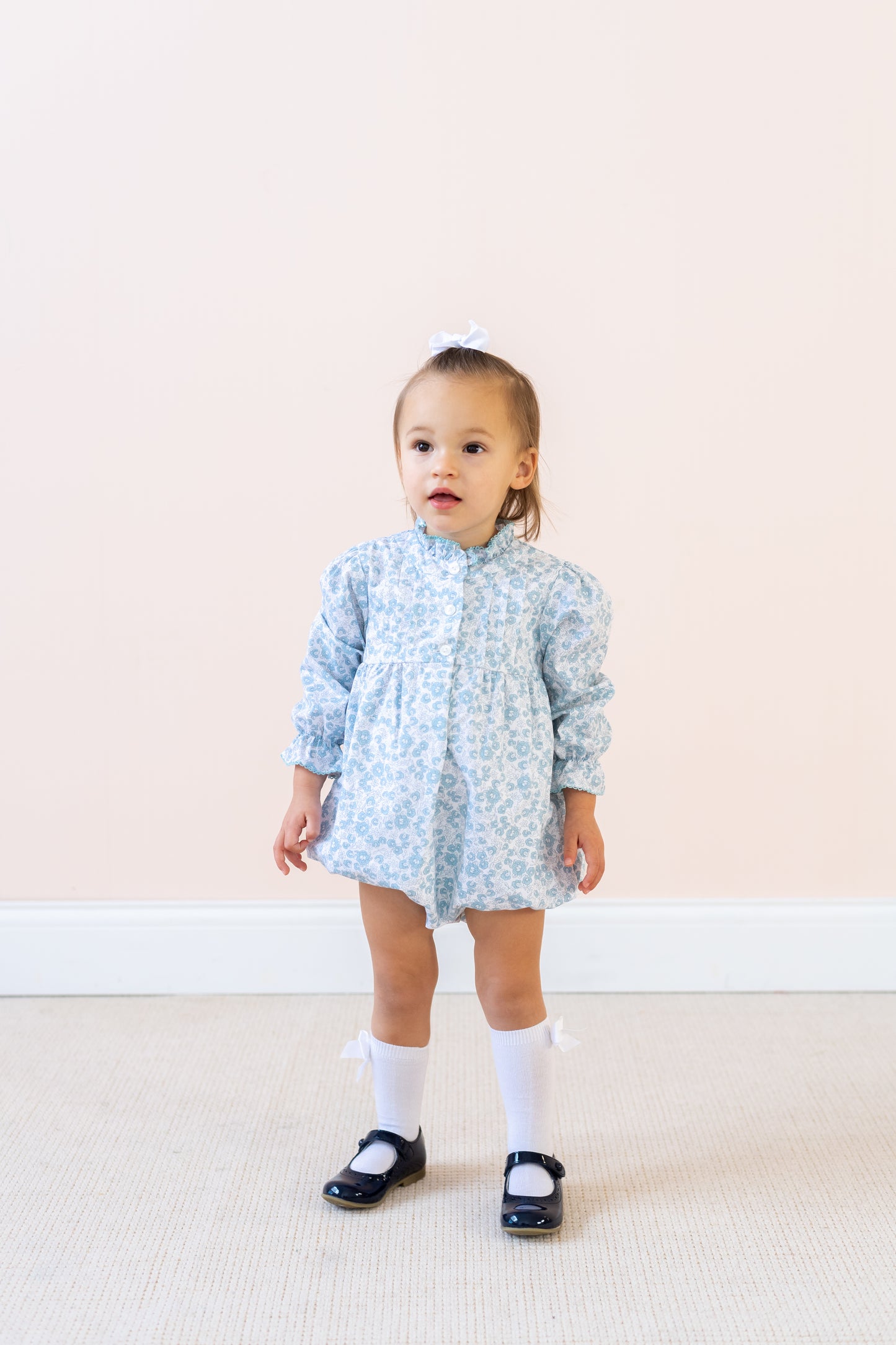 Victoria Blue Floral Girl Bubble