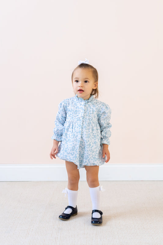 Victoria Blue Floral Girl Bubble