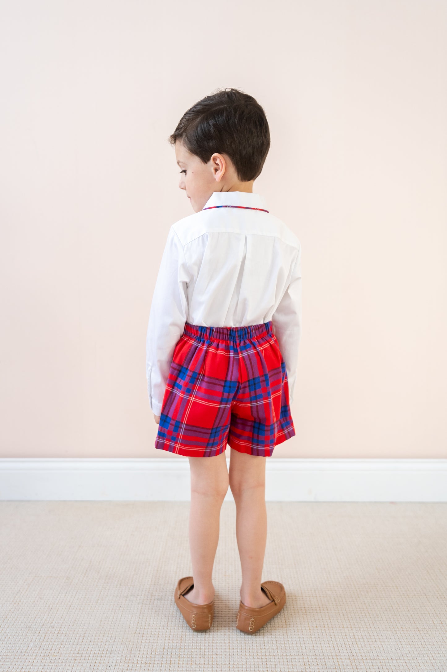 Hayden Long Sleeve Boy Set - Red Plaid