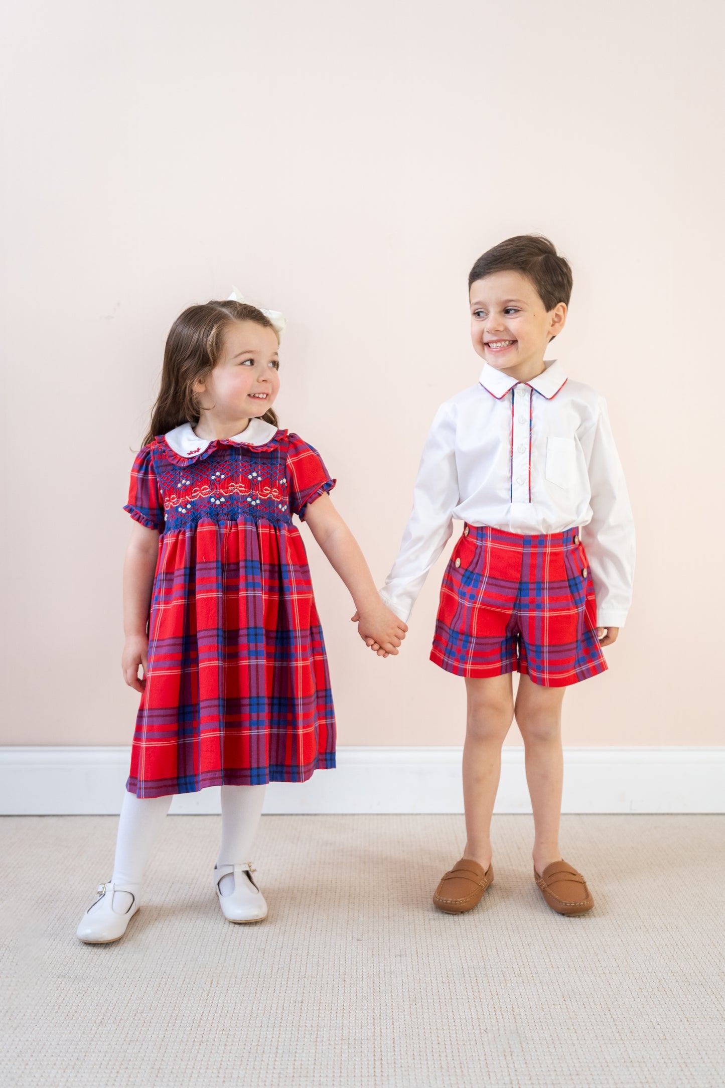 Hayden Long Sleeve Boy Set - Red Plaid
