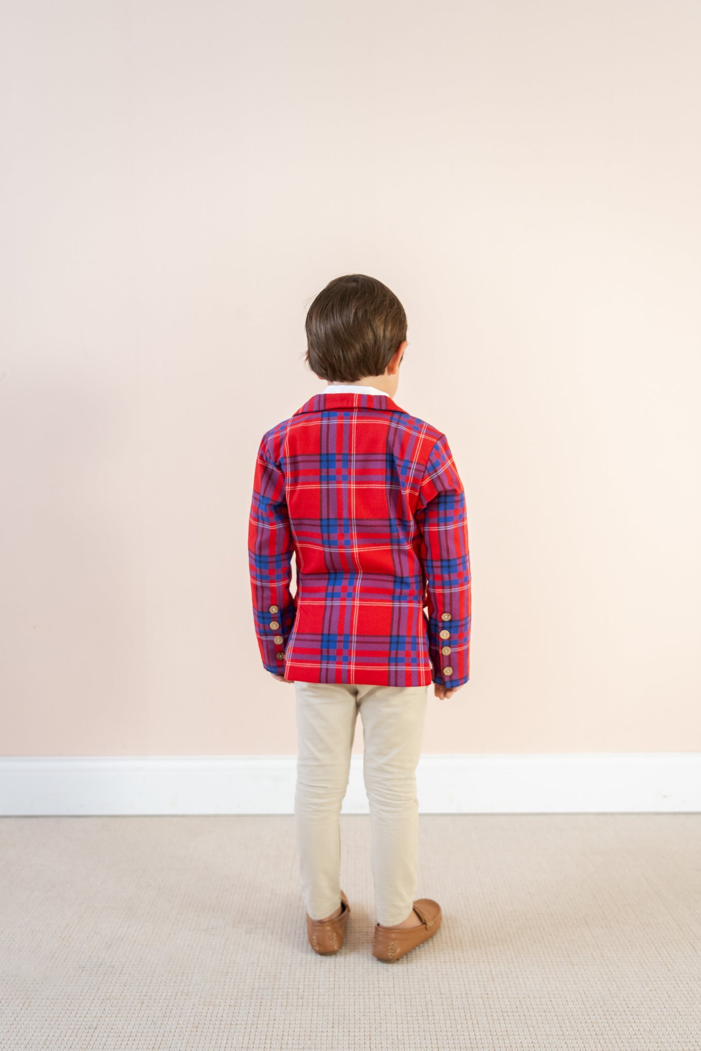 Hayden Boy Blazer - Red Plaid