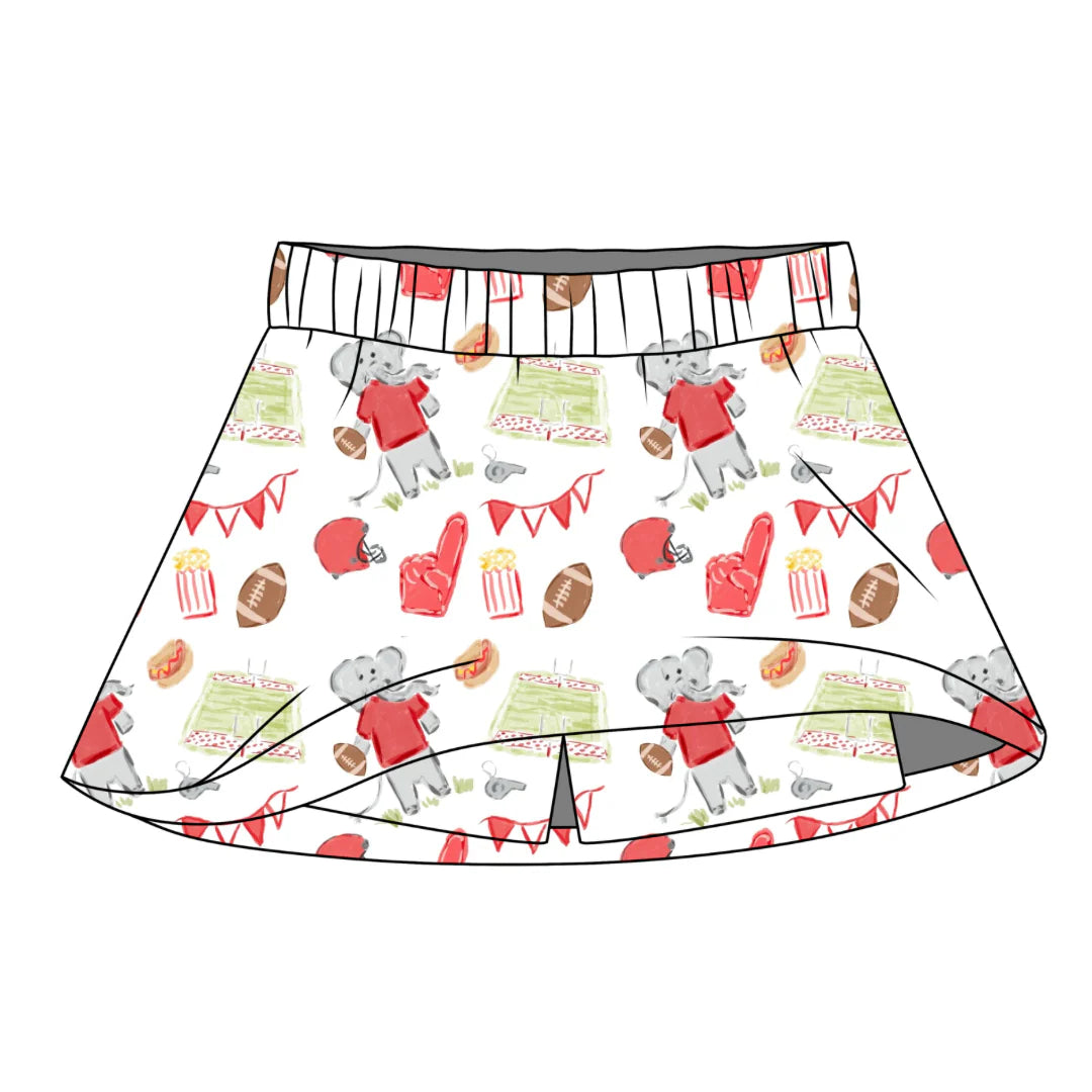 Game Day Elephant - Sara Catherine Skort *PREORDER