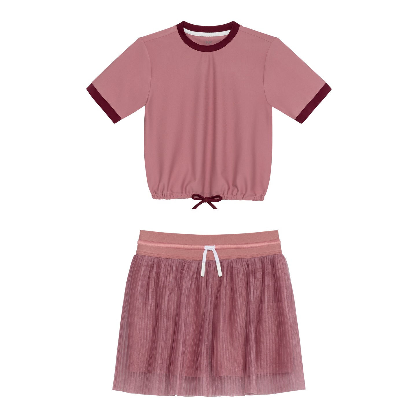 Dusty Pink Top and Skirt Set