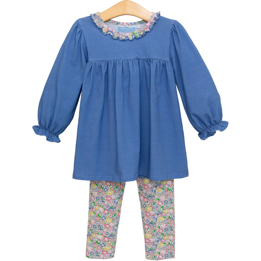 Floral Ruffle Pants Set