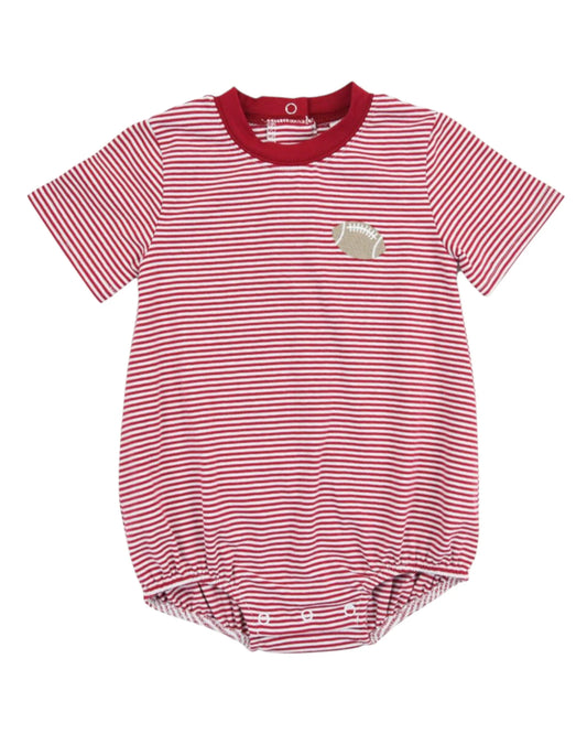 Dark Red Stripe Tailgate Boy Bubble