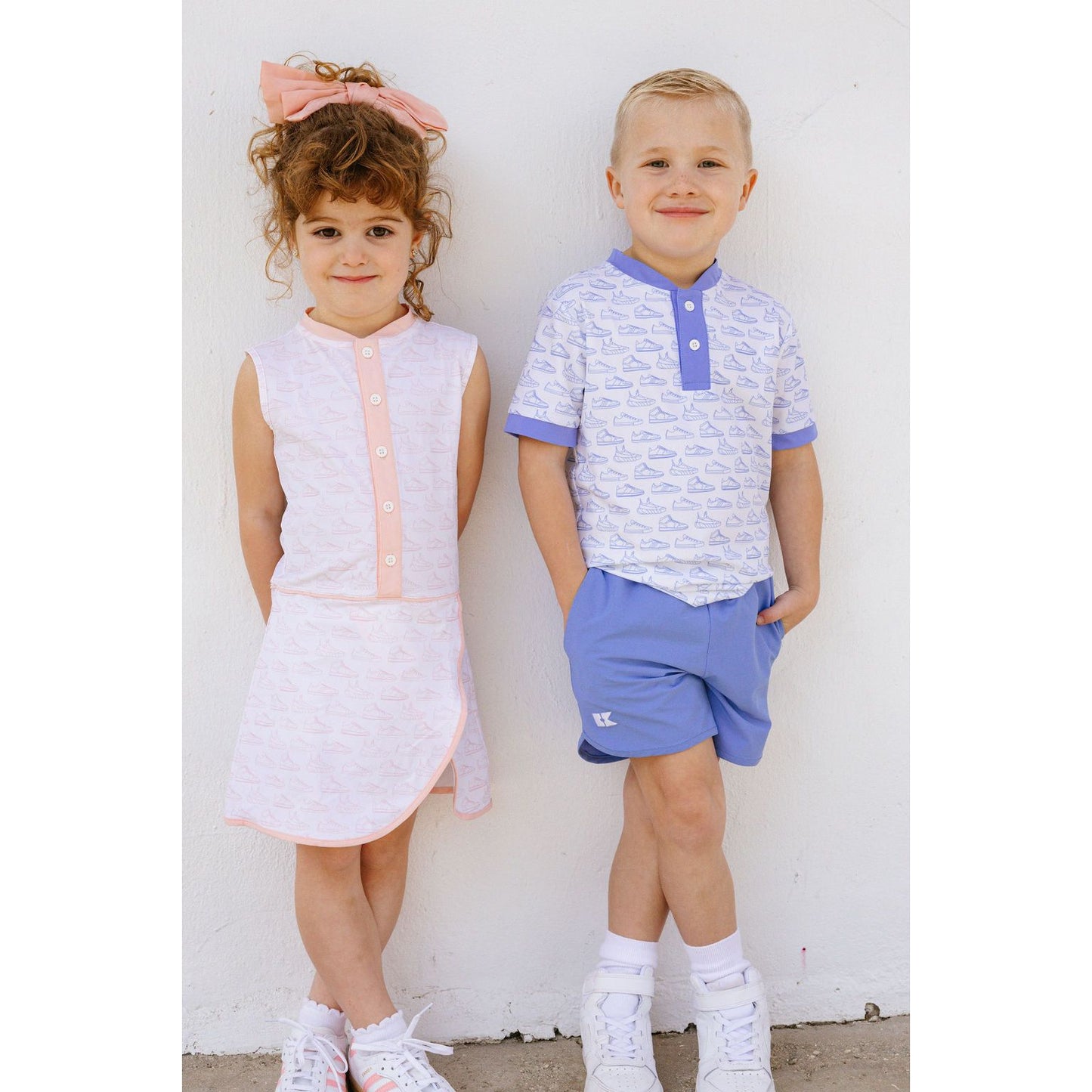 Blue Sneaker Blade Collar Sport Shirt