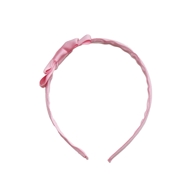 Baby Pink Audrey Bow Headband 0.5"