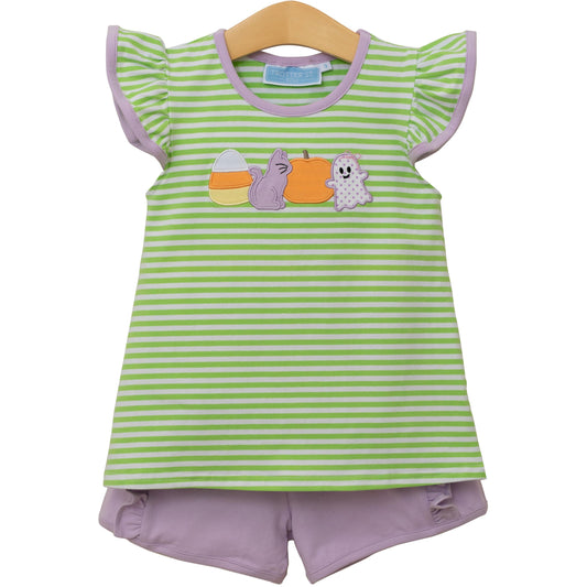 Halloween Ruffle Short Set