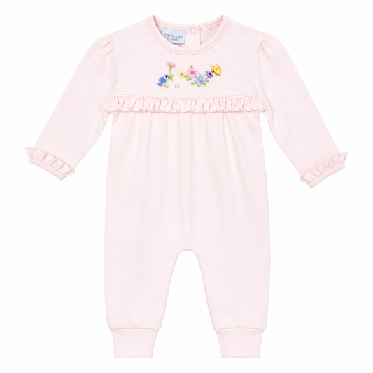 Bluebird Song Pink Long Romper
